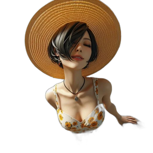 hat, dress, jewelry, crown, 3d render, photorealistic, concept art, fantasy art transparent PNG cut-out
