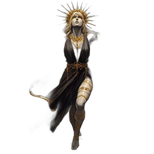 staff, dress, fantasy art, concept art, pixel art, comic book art, golden, earth tones transparent PNG cut-out