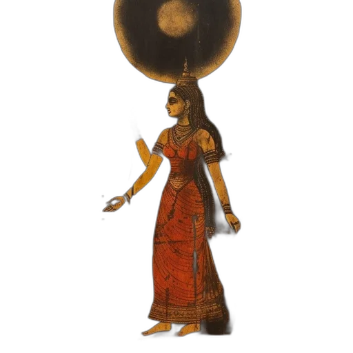 staff, jewelry, dress, umbrella, concept art, fantasy art, oil painting, watercolor transparent PNG cut-out