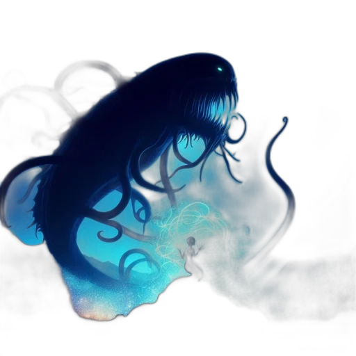 hair, mask, dragon, creature, concept art, watercolor, fantasy art, photorealistic transparent PNG cut-out
