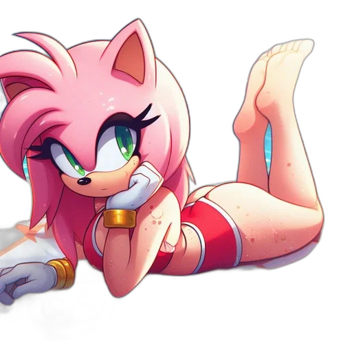 concept art, anime, cartoon, pixel art, anthropomorphic, hedgehog, character, red transparent PNG cut-out