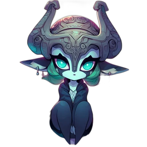 staff, creature, mask, dragon, fantasy art, pixel art, concept art, anime transparent PNG cut-out