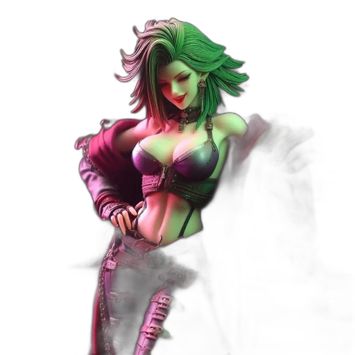 weapon, concept art, fantasy art, comic book art, cyberpunk, green, neon, dark transparent PNG cut-out
