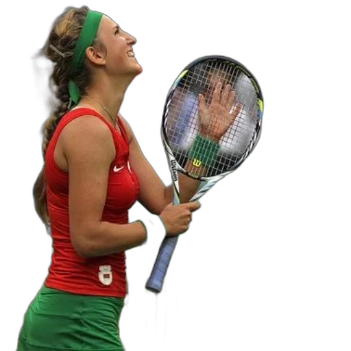 staff, photorealistic, female, tennis, player, red, green, attire transparent PNG cut-out