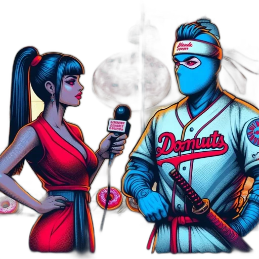 concept art, comic book art, cartoon, vaporwave, neon lights, fire, blue, woman transparent PNG cut-out