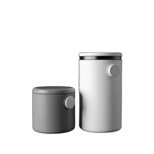 furniture, robot, bottle, 3d render, concept art, photorealistic, monochrome, gray transparent PNG cut-out