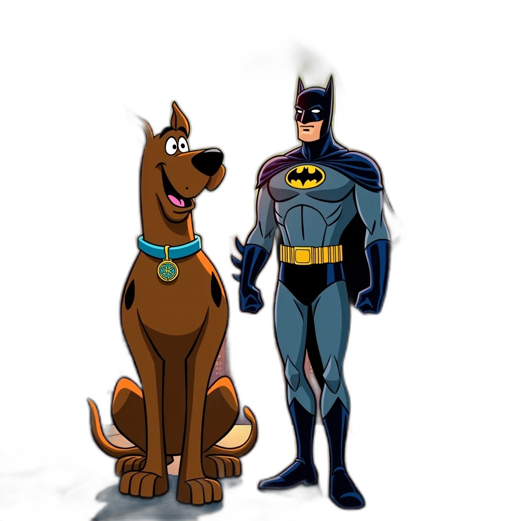 comic book art, cartoon, concept art, pixel art, cover, scooby-doo, team-up, comic transparent PNG cut-out