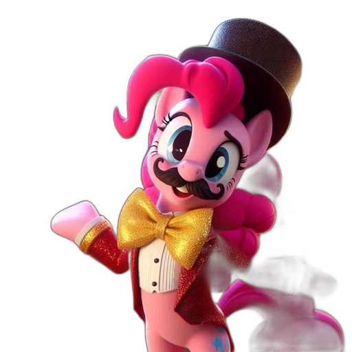 staff, hat, 3d render, concept art, cartoon, fantasy art, anthropomorphic, pony transparent PNG cut-out