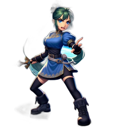 staff, weapon, sword, fantasy art, concept art, pixel art, 3d render, blue transparent PNG cut-out
