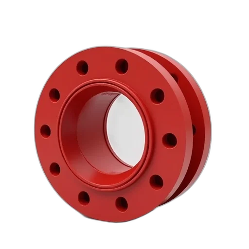 3d render, red, rubber, spacer, 200, 250, series, valves transparent PNG cut-out