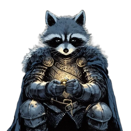 animal, sword, mask, staff, concept art, comic book art, fantasy art, pixel art transparent PNG cut-out