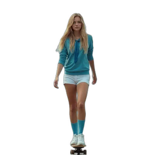 dress, shoes, hair, staff, vaporwave, concept art, 3d render, anime transparent PNG cut-out