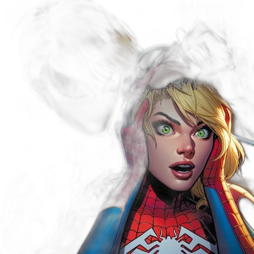 comic book art, concept art, two, women, donning, costumes, associated, marvel transparent PNG cut-out