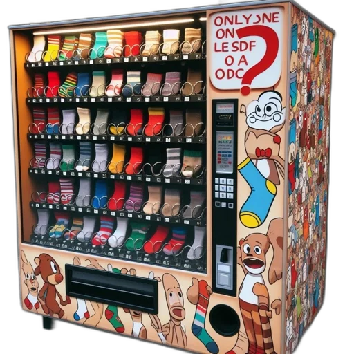 shoes, unusual, vending, machine, offering, colorful, socks, occupies transparent PNG cut-out
