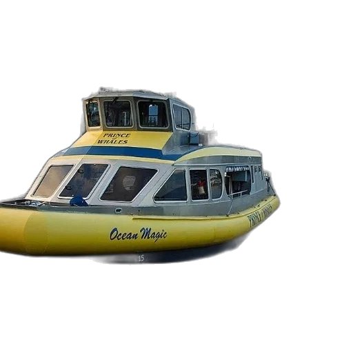 car, 3d render, photorealistic, concept art, yellow, boat, named, ocean transparent PNG cut-out