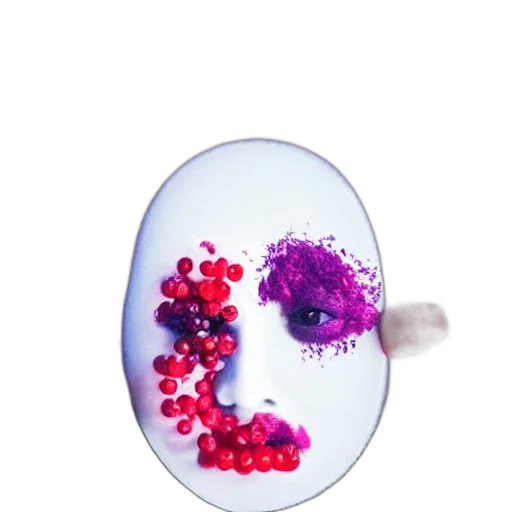 mask, jewelry, face, crown, photorealistic, 3d render, concept art, vaporwave transparent PNG cut-out
