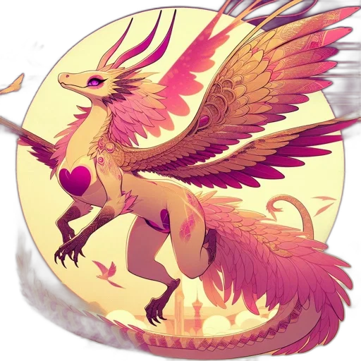 dragon, fantasy art, concept art, pixel art, watercolor, golden, colorful, pastel transparent PNG cut-out