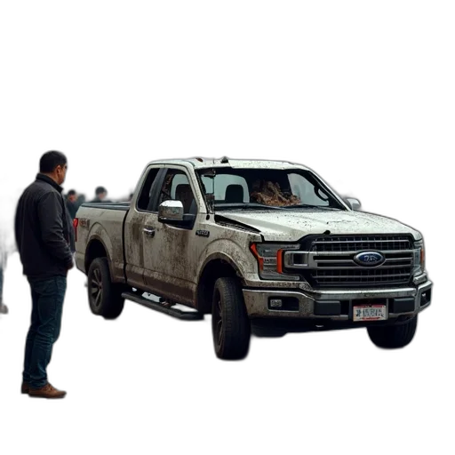 car, animal, weapon, 3d render, photorealistic, concept art, heavily, damaged transparent PNG cut-out