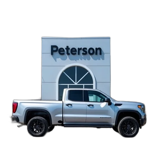 car, silver, pickup, truck, parked, front, dealership, clear transparent PNG cut-out