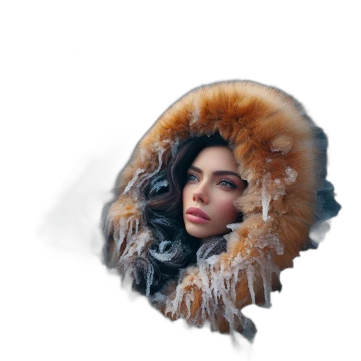 jacket, hair, hat, face, photorealistic, concept art, fantasy art, 3d render transparent PNG cut-out