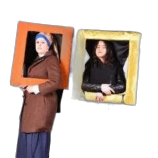 jacket, hat, staff, furniture, two, individuals, dressed, costumes transparent PNG cut-out