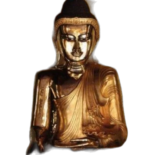 jewelry, mask, crown, staff, 3d render, golden, buddha, statue transparent PNG cut-out