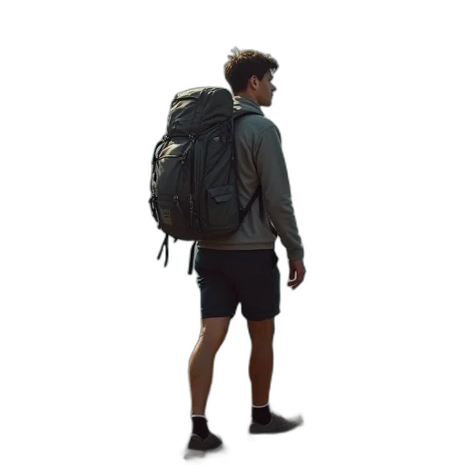 jacket, staff, creature, shoes, 3d render, concept art, photorealistic, pixel art transparent PNG cut-out