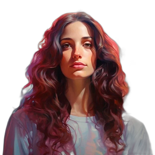face, hair, crown, photorealistic, oil painting, concept art, pixel art, neon lights transparent PNG cut-out