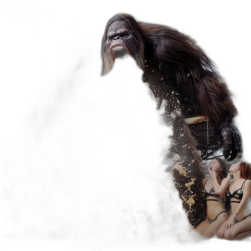 creature, animal, hair, mask, concept art, photorealistic, fantasy art, comic book art transparent PNG cut-out