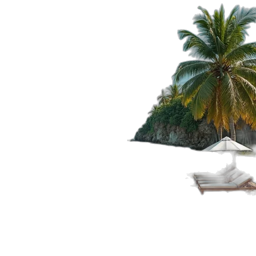 tree, hat, umbrella, animal, 3d render, photorealistic, vaporwave, concept art transparent PNG cut-out