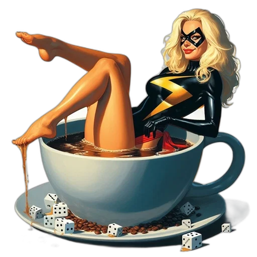 comic book art, cartoon, concept art, woman, black, suit, lightning, bolt transparent PNG cut-out