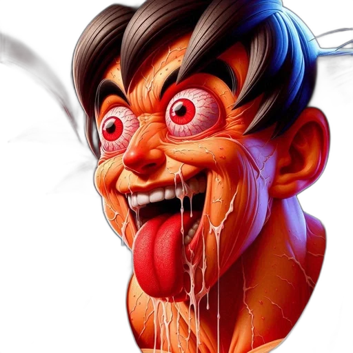 creature, face, mask, food, concept art, 3d render, comic book art, photorealistic transparent PNG cut-out