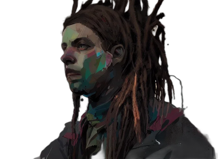 face, mask, hair, creature transparent PNG cut-out