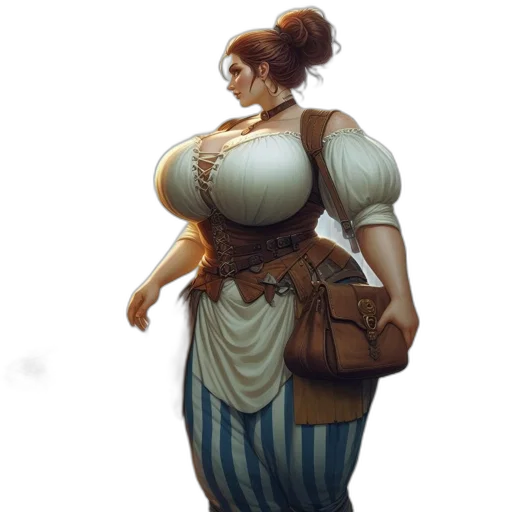 dress, staff, concept art, fantasy art, photorealistic, oil painting, monochrome, determined transparent PNG cut-out