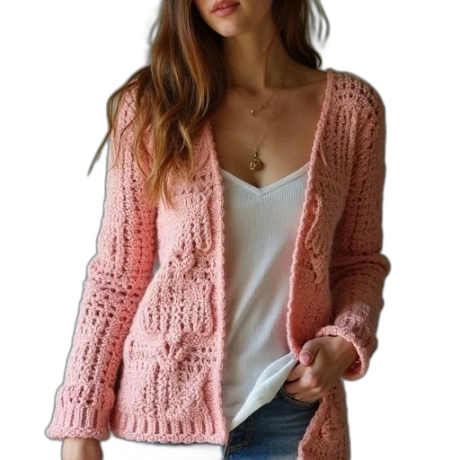 jacket, jewelry, pastel, colorful, golden, neon, crochet, cardigan transparent PNG cut-out