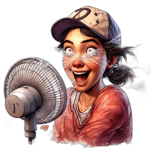 hat, staff, face, umbrella, concept art, photorealistic, cartoon, comic book art transparent PNG cut-out