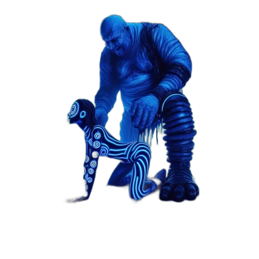staff, creature, robot, animal, concept art, 3d render, cyberpunk, fantasy art transparent PNG cut-out