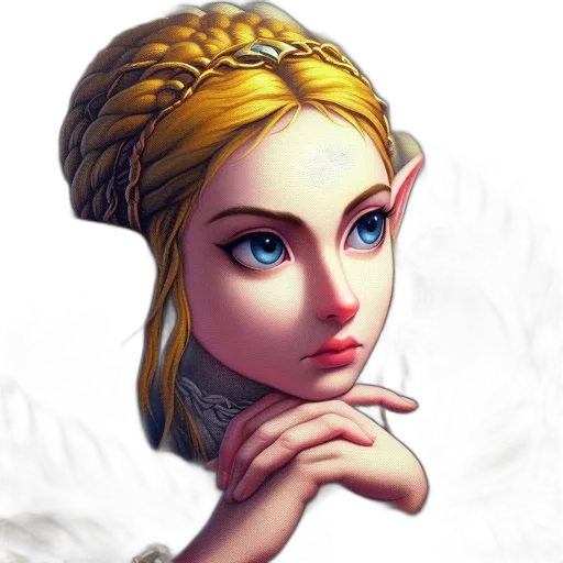 face, crown, staff, jewelry, fantasy art, concept art, pixel art, photorealistic transparent PNG cut-out