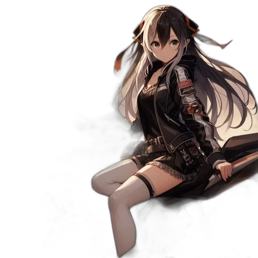 weapon, jacket, sword, dress, concept art, anime, fantasy art, pixel art transparent PNG cut-out