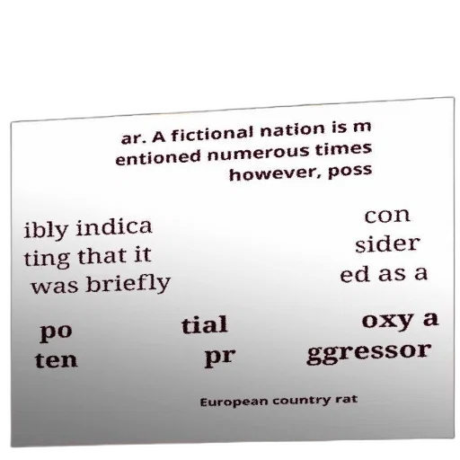 fictional, nation, mentioned, numerous, times, possibly, indicating, briefly transparent PNG cut-out