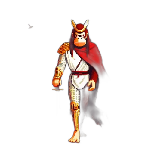 staff, animal, mask, sword, concept art, pixel art, fantasy art, 3d render transparent PNG cut-out