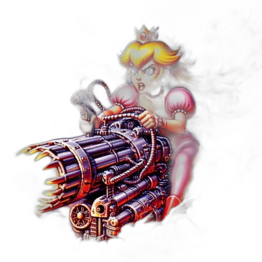 weapon, crown, staff, robot, concept art, pixel art, fantasy art, 3d render transparent PNG cut-out