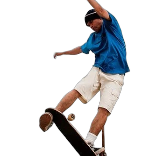 shoes, staff, hat, weapon, photorealistic, 3d render, concept art, skateboarder transparent PNG cut-out