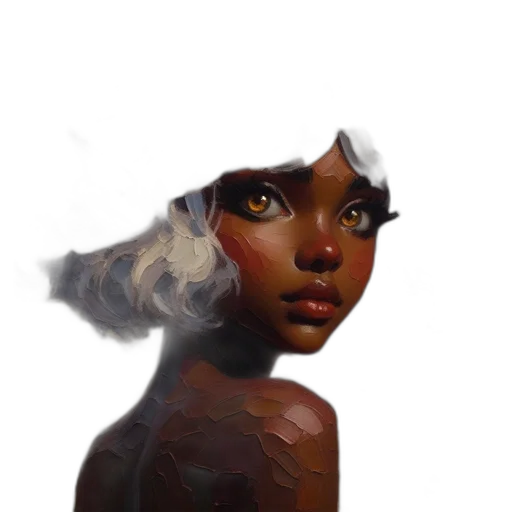 face, mask, crown, dress, concept art, fantasy art, photorealistic, oil painting transparent PNG cut-out