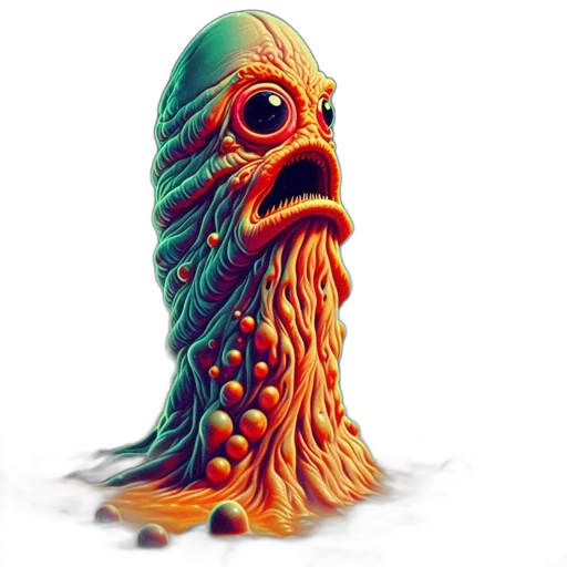 creature, mask, face, hair, concept art, 3d render, fantasy art, pixel art transparent PNG cut-out