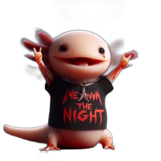 animal, dragon, creature, concept art, 3d render, playful, hybrid, fish-axolotl transparent PNG cut-out