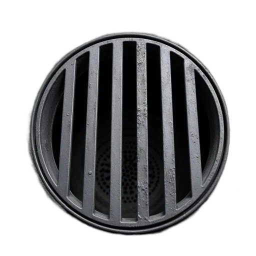 hat, car, crown, face, 3d render, monochrome, metal, drain transparent PNG cut-out