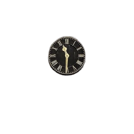jewelry, black, clock, roman transparent PNG cut-out