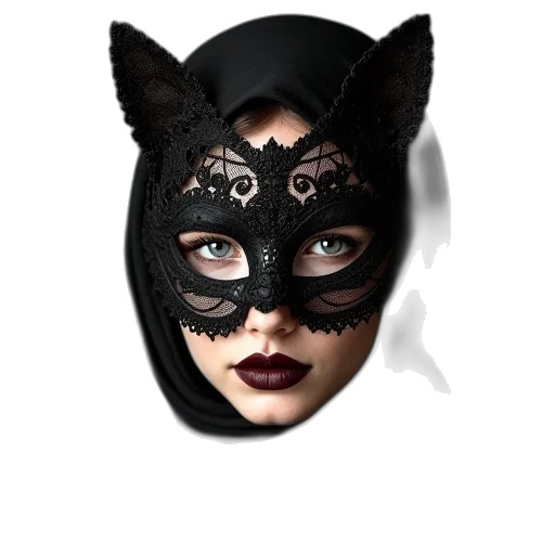 mask, hat, face, photorealistic transparent PNG cut-out