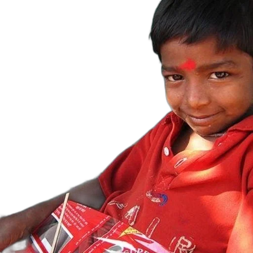 young, boy, red, shirt transparent PNG cut-out